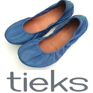Tieks by Gavrieli Cobalt Blue Leather Foldable Ballet Flat Sz 9